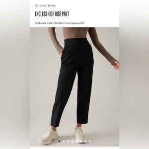 Athleta black Endless High rise pant | size 6